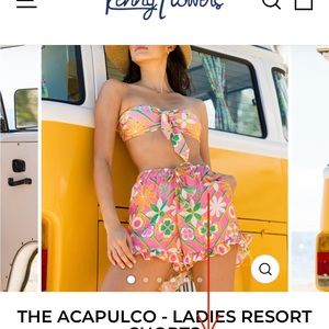 Kenny Flowers Acapulco Resort Set, bikini bottom, top and cover shorts
